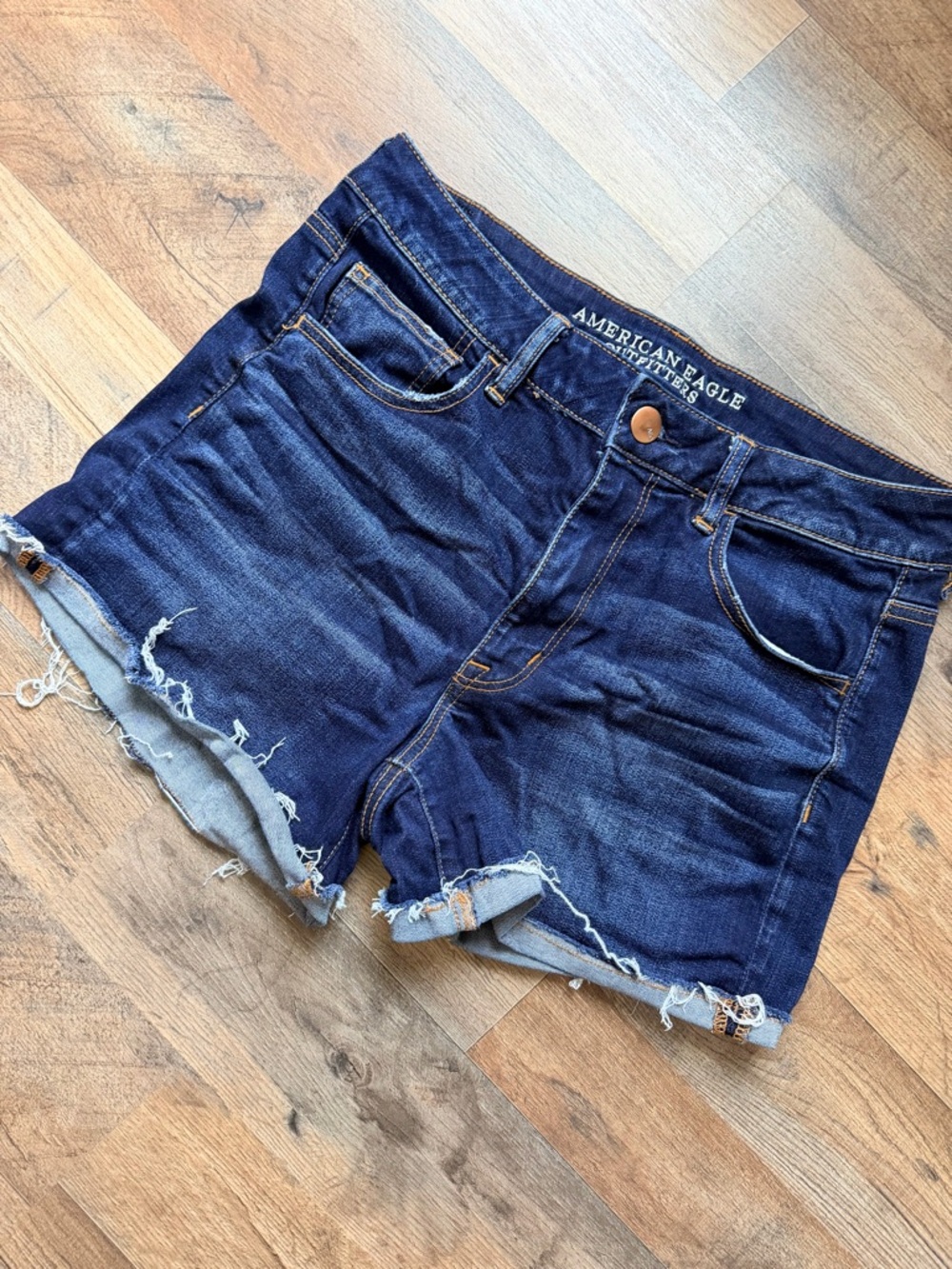 American Eagle Outfitters Dark Blue Denim Shorts